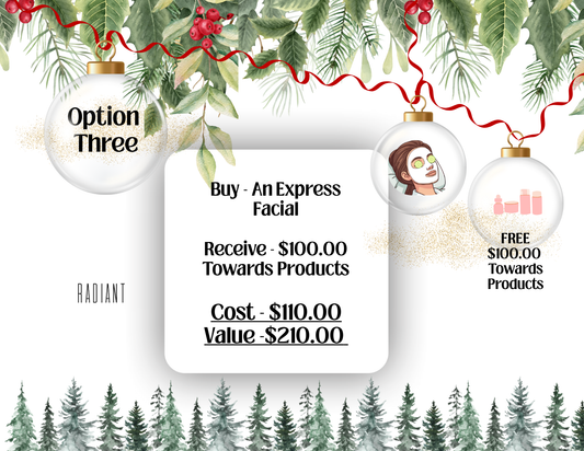 Option 3: Express Facial + $100 Product Credit